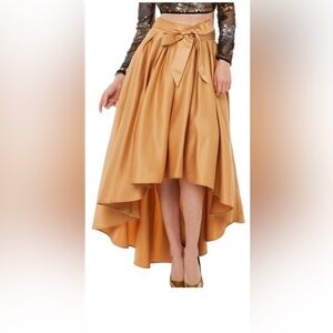 Gracia High-Low Skirt in Gold